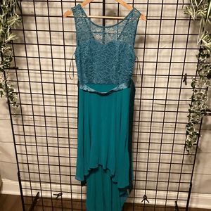 Berry Love Lace Front High / Low Dress B181